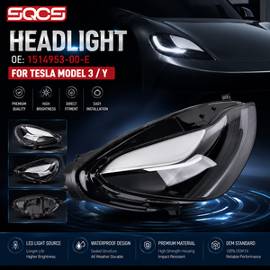 โปรเจคเตอร์ไฟหน้า SQCS RH <span class=keywords><strong>MATRIX</strong></span> รุ่นที่ 2 รหัส 1514953-00-E 12V 6000K ใหม่ สำหรับรถยนต์เทสล่า โมเดล <span class=keywords><strong>3</strong></span> และ โมเดล Y ปี 2021-2023 - Product Image 1