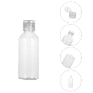 30Ml, 50Ml, 60Ml, 80Ml, 100Ml, 150Ml, 250Ml, 300Ml, 400Ml, <strong>500Ml</strong> Clear <strong>Plastic</strong> <strong>Bottles</strong> With Flip-Top Caps. - Product Image 2
