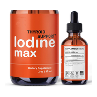 Gouttes liquides d'iode biologique à marque privée, supplément pur à base de plantes pour l'immunité et l'énergie, pour la thyroïde, 60 ml, pour femmes, fabriqué avec soin