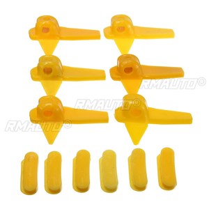Juego de 12 protectores de llanta de nailon para máquina desmontadora de neumáticos, insertos de cabeza para máquina de cambio de neumáticos, color amarillo - Product Image 6