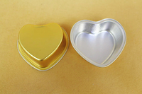 Bol en aluminium jetable en forme de cœur doré style Ins pour pudding, gâteau, Saint-Valentin