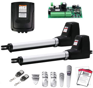 Lockmaster ağır siyah otomatik kapı açacağı GÜNEŞ PANELI uyumlu kapısı motoru çift salıncak kapısı operatörleri - Product Image 2