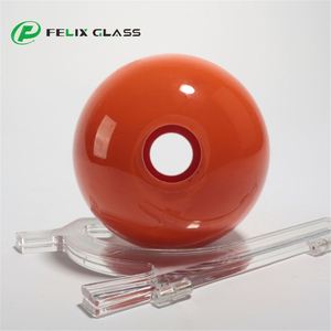 Lustre à abat-jour moyen en verre soufflé, couleurs orange, avec LED pour la protection des yeux, trous personnalisés, OEM, fabricant chinois - Product Image 3