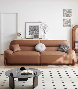 Juego de Sofás Seccionales de Cuero para Apartamento, Sala de Estar, Oficina, Hotel, Salida de Fábrica, Relleno de Esponja, Estructura de Madera Maciza, Color Personalizado - Product Image 2