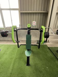 Équipement <span class=keywords><strong>de</strong></span> fitness extérieur à poids réglable, machine <span class=keywords><strong>d</strong></span>'entraînement <span class=keywords><strong>de</strong></span> force en acier galvanisé, design vert et noir - Product Image 1