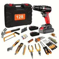 Perceuse électrique à batterie lithium-ion pour projets domestiques et de bricolage - Kit de perceuse sans fil 25+1 vitesses avec réglage de la vitesse