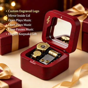 Elegante Caja Musical de Madera de Arce/Nogal/Palosanto de 18 Tonos con Manivela, Tapa con Espejo, Regalo Personalizado para el Dí<span class=keywords><strong>a</strong></span> de <span class=keywords><strong>la</strong></span> <span class=keywords><strong>Madre</strong></span>, Recuerdo - Product Image 1