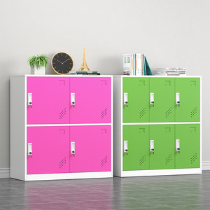 Armario de Almacenamiento de Acero de Múltiples Puertas, Colorido, Estilo Moderno, Guardarropa de Acero, Muebles Metálicos de Alta Calidad para Gimnasio y Escuela - Product Image 1