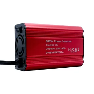 7900-300W(110) 300W Điện Biến Tần Kép USB Với Màu Đỏ Hoặc Màu Đen Ổ Cắm Xe Ổ Cắm Adapter Cho Chuyến Đi Đường Cắm Trại