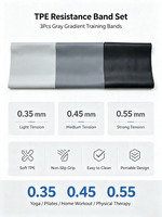 Material TPE suave con gradiente gris de 3 niveles, resistente. Ideal para gimnasio en casa, yoga, pilates y entrenamiento de rehabilitación física.
