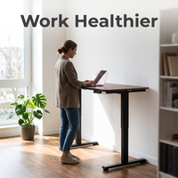Bureau debout électrique intelligent en bois, moderne, modulaire, à moteur unique, réglable, avec panneau de commande, en vente