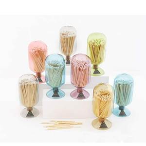 Fancy Smoke Color Matches Matchbox Glass Jar