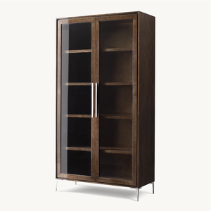 Gabinete de forma minimalista Sassanid OEM Gabinete de vidrio Benoit de acero inoxidable pulido de Marta lacada - Product Image 2