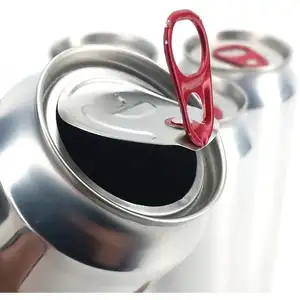 202 52Mm Bier Drank Eoe Aluminium Volledige Open Kan Cover Gemakkelijk Open Peel Off Deksels Met Rode Pull Tab uiteinden