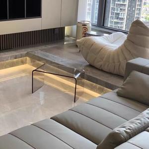 Table d'appoint en acrylique 60x40x75 cm, table basse décorative pour salon - Product Image 4