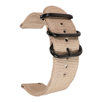 Bracelet de montre sport en toile de nylon à dégagement rapide 20 mm avec boucle ardillon, conception sport en deux parties, OEM ODM