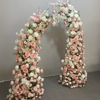 Ensemble de fleurs artificielles mixtes faites à la main, réalistes 5D, bleu ciel, pour décoration d'entrée de mariage, thème Forêt Enchantée, personnalisé, longues