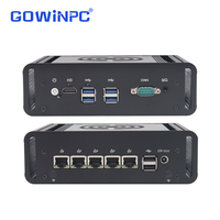 Mini PC Industrial Gowinpc, Computadora Intel de 12.ª Generación, 2.5G, 5 LAN, 2 Puertos COM RS232/485, Windows 11 Pro, SSD/HDD, Enrutador, Firewall