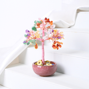 Wholesale Natural High Quality Crystal Healing Crafts Handmade 7 <b>Chakra</b> Money <b>Tree</b> for Feng Shui - Product Image 1