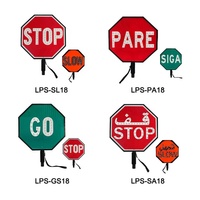 Panneaux de signalisation LED portables de 18 pouces et palettes de signalisation LED Stop/Slow