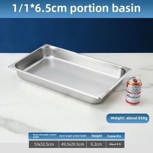होटल रेस्तरां की आपूर्ति के लिए ढक्कन आयताकार जी पैन के साथ स्टेनलेस स्टील सेवारत ट्रे - Product Image 6