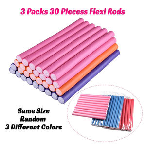 30 pièces/sac tiges de curling en mousse flexible torsadées sans chaleur tiges de curling souples pour <span class=keywords><strong>cheveux</strong></span> longs et courts - Product Image 3