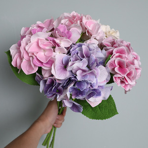 Flores de Hortensia Artificiales Ruilisi, Color Morado y Rosa Claro, de Plástico y Seda, Decoración para el Hogar, Accesorios para Bodas - Product Image 3