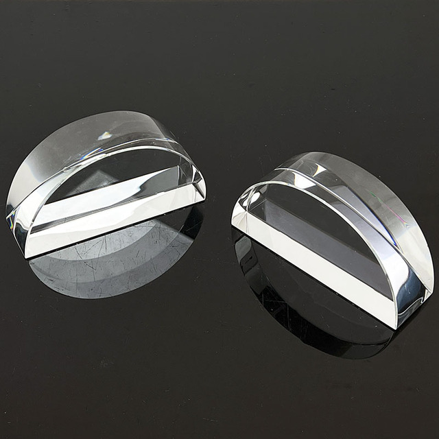 K9 Blank Crystal Clear Glass Arch Half Moon Paperweight Office Desk Decoration MH-TF0306