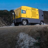 Compresseur d'air Atlas Copco XAVS1000 Diesel 14 bar 200 psi 900cfm 25m3/min AtlasCopco XAVS 1000 Cfm Portable Haute Pression