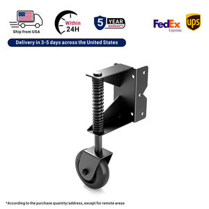 Roue de portail robuste <span class=keywords><strong>en</strong></span> stock local aux États-Unis avec plaque de montage universelle à <span class=keywords><strong>360</strong></span> degrés, roue de portail à ressort pour portail <span class=keywords><strong>en</strong></span> bois - Product Image 1