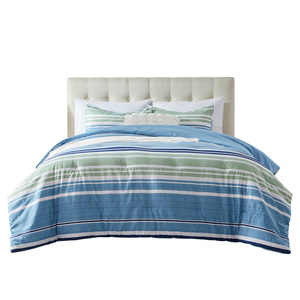 Màu Xám chàng trai xù xì sang trọng màu vàng flannel hồng sọc bộ sang trọng mềm đám cưới 100% tấm <span class=keywords><strong>Comforter</strong></span> <span class=keywords><strong>Comforter</strong></span> Bộ giường sang trọng - Product Image 3