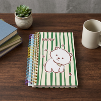 Carnet de composition à feuilles mobiles personnalisable et gaufré, cahiers créatifs portables pour étudiants, livre d'autocollants réutilisable pour les devoirs