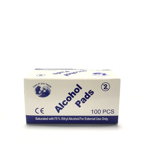 Lingettes désinfectantes stériles jetables non tissées à 75 % d'alcool, boîte de 100 pièces, pour le nettoyage des écrans de téléphone et des lentilles, vente en gros - Product Image 1
