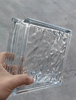 Partition White/transparent Edge Hollow Glass Bricks for Kitchen Frameless Installation Crystal Clear Glass Brick Glass Block