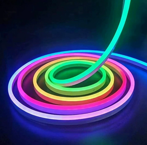 Cuttable 5m RGB <b>LED</b> Neon Strip Kit with Power Supply 24V Remote Flexible Silicone <b>Light</b> for DIY Home Decor - Product Image 1