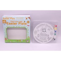 OEM Ostern Selbstbemalbare Teller DIY Unbemalte Keramikteller Kinder-Kunsthandwerk-Set für Malaktivitäten Geschenke Festliche Artikel
