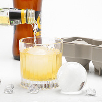 Moule à glaçons sphériques géants pour whisky, 2 cavités, pour la maison