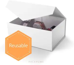 Geschenk karte Falten Benutzer definierte Luxus Magnetische Geschenk verpackung Karton Papier Hochzeit Geschenk box Verpackung Mit Band