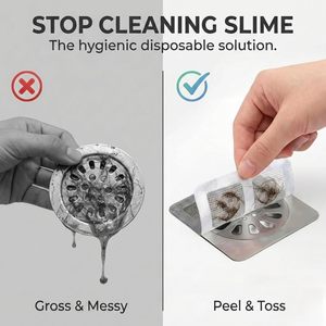 Commercial Disposable Drain Filter Stickers, Self-Adhesive Hair & Debris Catcher for Hotels, Apartments, OEM Bulk Manufacturer - Product Image 4