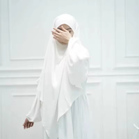 Vente en gros Sharut robe islamique modeste faite à la main Khimar pour Jilbab ensemble pour femmes respirant crêpe Jazz 2 pièces prière Style turc