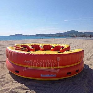 Zhenmei fabricante de alta calidad PVC cómodo <span class=keywords><strong>respaldo</strong></span> Súper Inflable Banana Boat Ride Spinner remolcable UFO - Product Image 5