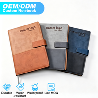 Carnet en cuir personnalisé format A5 avec logo, plusieurs formats de pages intérieures, papier durable, carnet en cuir épais