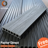 Planches de terrasse en composite bois-plastique (WPC) antidérapantes à effet bois pour terrasse extérieure, terrasse sur toit, Deckline