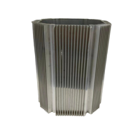 Carcasa de Motor de Aluminio Galvanizado Mecanizado con CNC de Precisión, Perfil Octogonal Extruido, Disipación de Calor Vertical