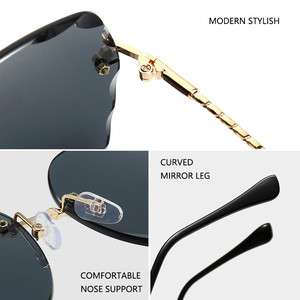 Cliente LogoOversized sin montura gafas <span class=keywords><strong>de</strong></span> <span class=keywords><strong>sol</strong></span> cuadradas <span class=keywords><strong>de</strong></span> moda <span class=keywords><strong>de</strong></span> las mujeres 2020 <span class=keywords><strong>de</strong></span> la <span class=keywords><strong>marca</strong></span> <span class=keywords><strong>de</strong></span> lujo <span class=keywords><strong>de</strong></span> - Product Image 5