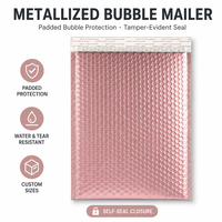 Enveloppe à bulles express rose écologique 35x40 Enveloppes d'expédition holographiques métalliques Enveloppe à bulles poly 10cm 15cm