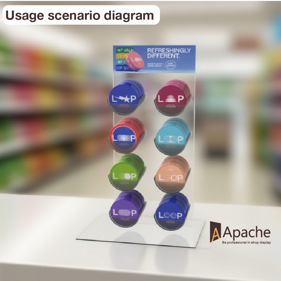 Apache Transparent Acrylic Mouth Tobacco Display Stand Counter Display Rack for Smoke Shop — view 5