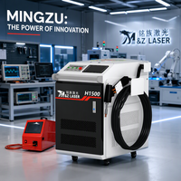 Machine de soudage au laser à fibre portative refroidie par eau 1500W 2000W 3000W pour l'acier inoxydable, l'aluminium et les métaux