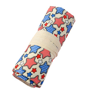 Kotak pensil kain motif penuh, dengan pemegang rol Organizer mewarnai pena kuas cat kantong penyimpanan - Product Image 3