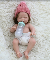 Poupée Reborn réaliste en silicone solide de 13 pouces, fonction boire et uriner, jouet de simulation bébé garçon/fille pour enfants, cadeau